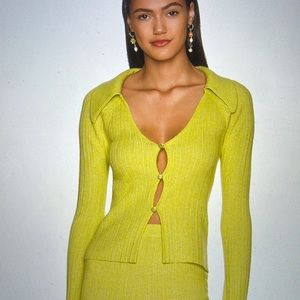 Marina Knit Cardi NBD XS lime green
